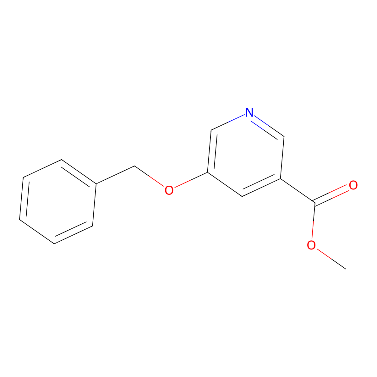 Methyl 5-(benzyloxy)nicotinate molecular structure, CAS 219817-42-2