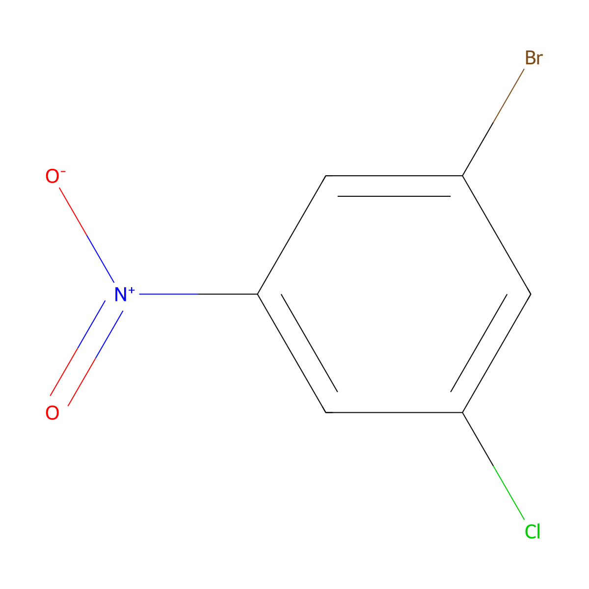 1-Bromo-3-chloro-5-nitrobenzene molecular structure, CAS 219817-43-3