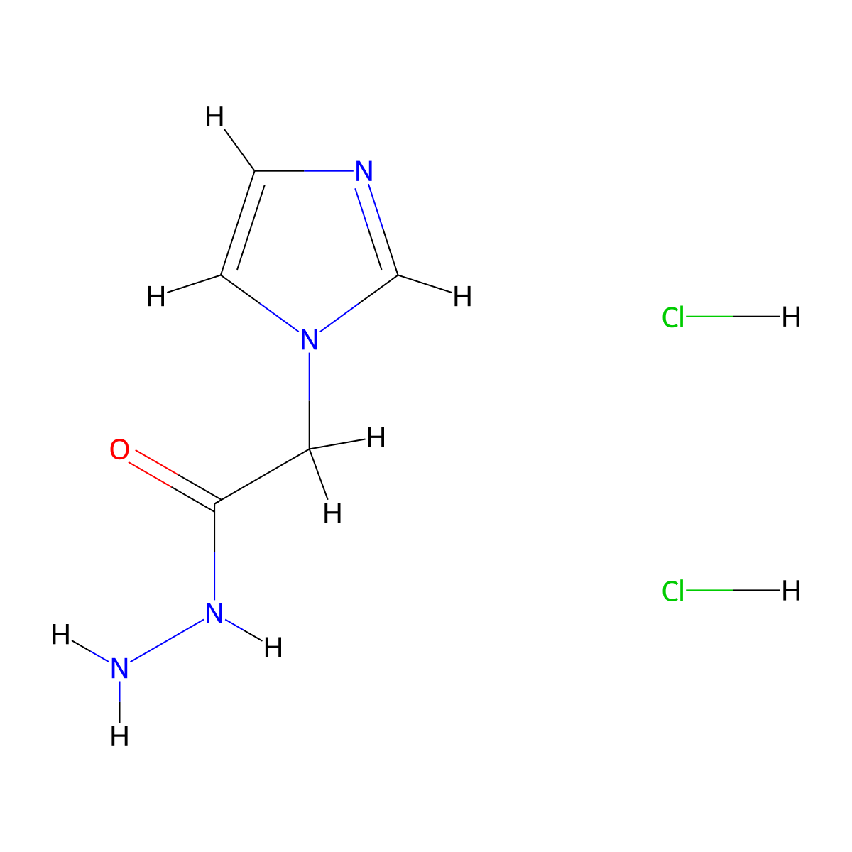 2-(1H-imidazol-1-yl)acetohydrazide dihydrochloride molecular structure, CAS 2198170-08-8