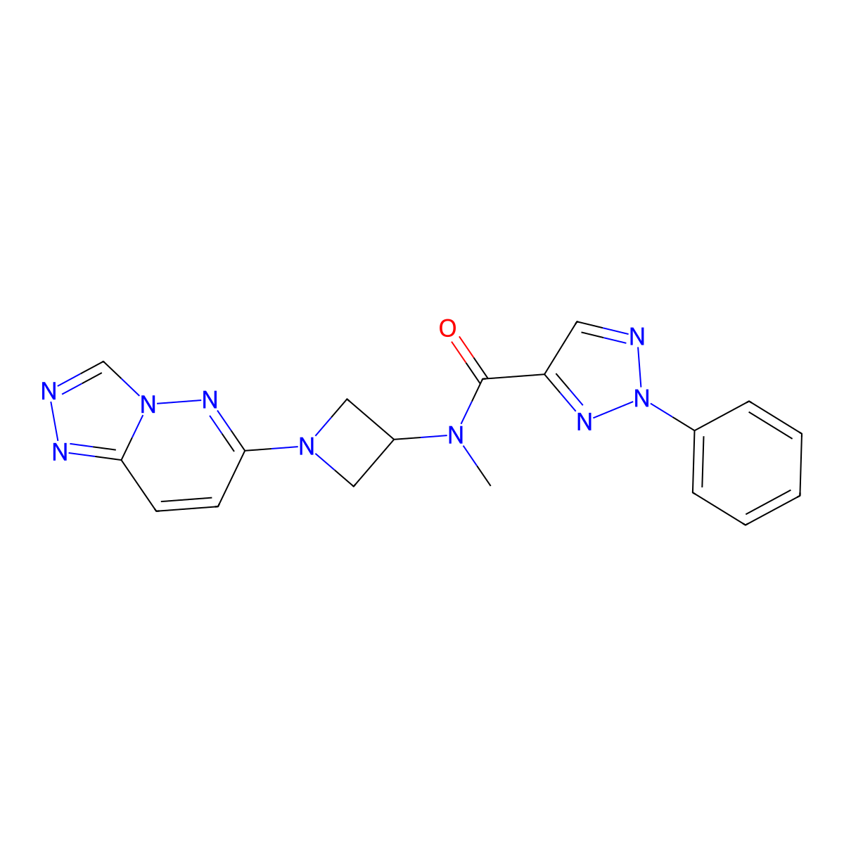 N-methyl-2-phenyl-N-(1-{[1,2,4]triazolo[4,3-b]pyridazin-6-yl}azetidin-3-yl)-2H-1,2,3-triazole-4-carboxamide molecular structure, CAS 2198196-22-2
