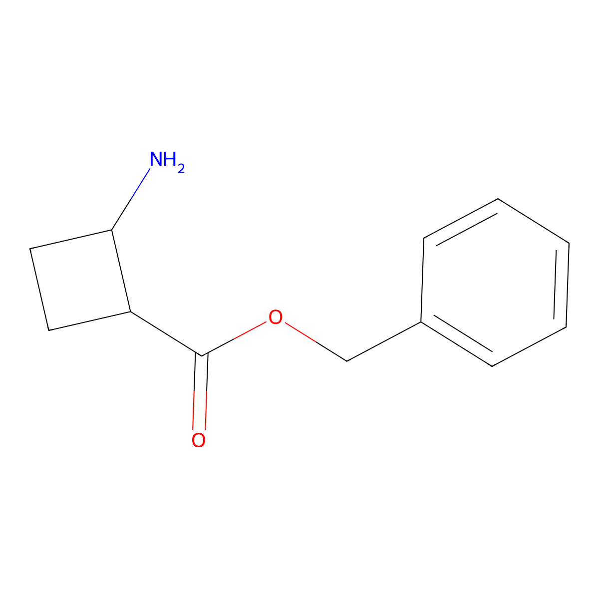 benzyl (1R,2S)-2-aminocyclobutane-1-carboxylate hydrochloride molecular structure, CAS 2198241-89-1