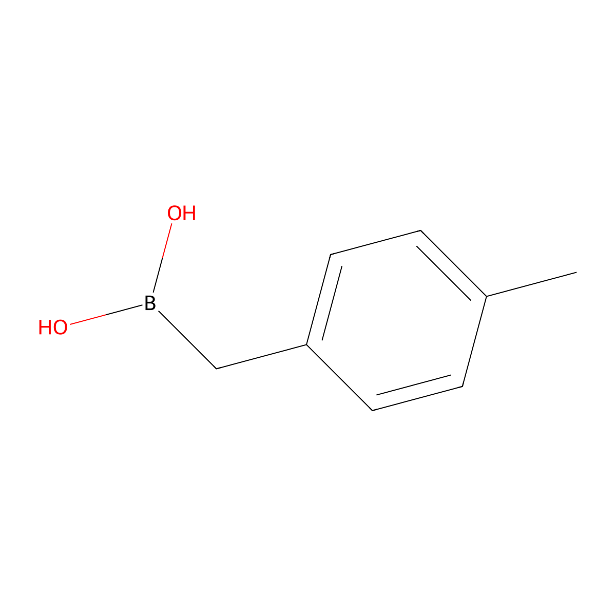 [(4-Methylphenyl)methyl]boronic acid molecular structure, CAS 21983-00-6