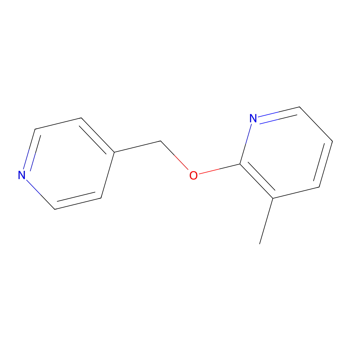 3-Methyl-2-[(pyridin-4-yl)methoxy]pyridine molecular structure, CAS 2198306-35-1