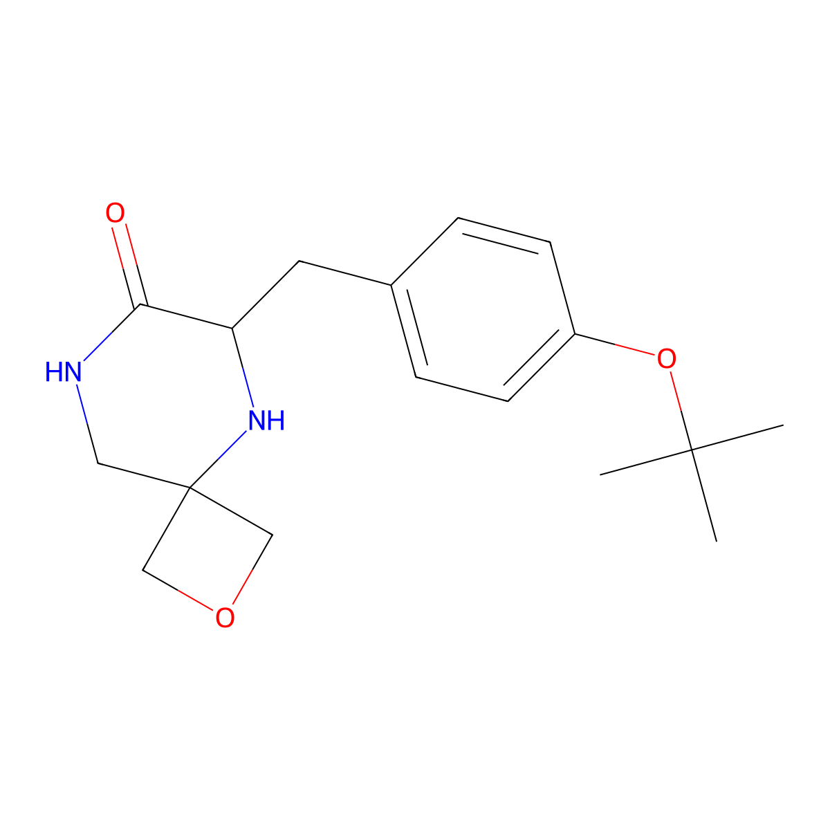 (S)-6-(4-(tert-butoxy)benzyl)-2-oxa-5,8-diazaspiro[3.5]nonan-7-one molecular structure, CAS 2198312-83-1