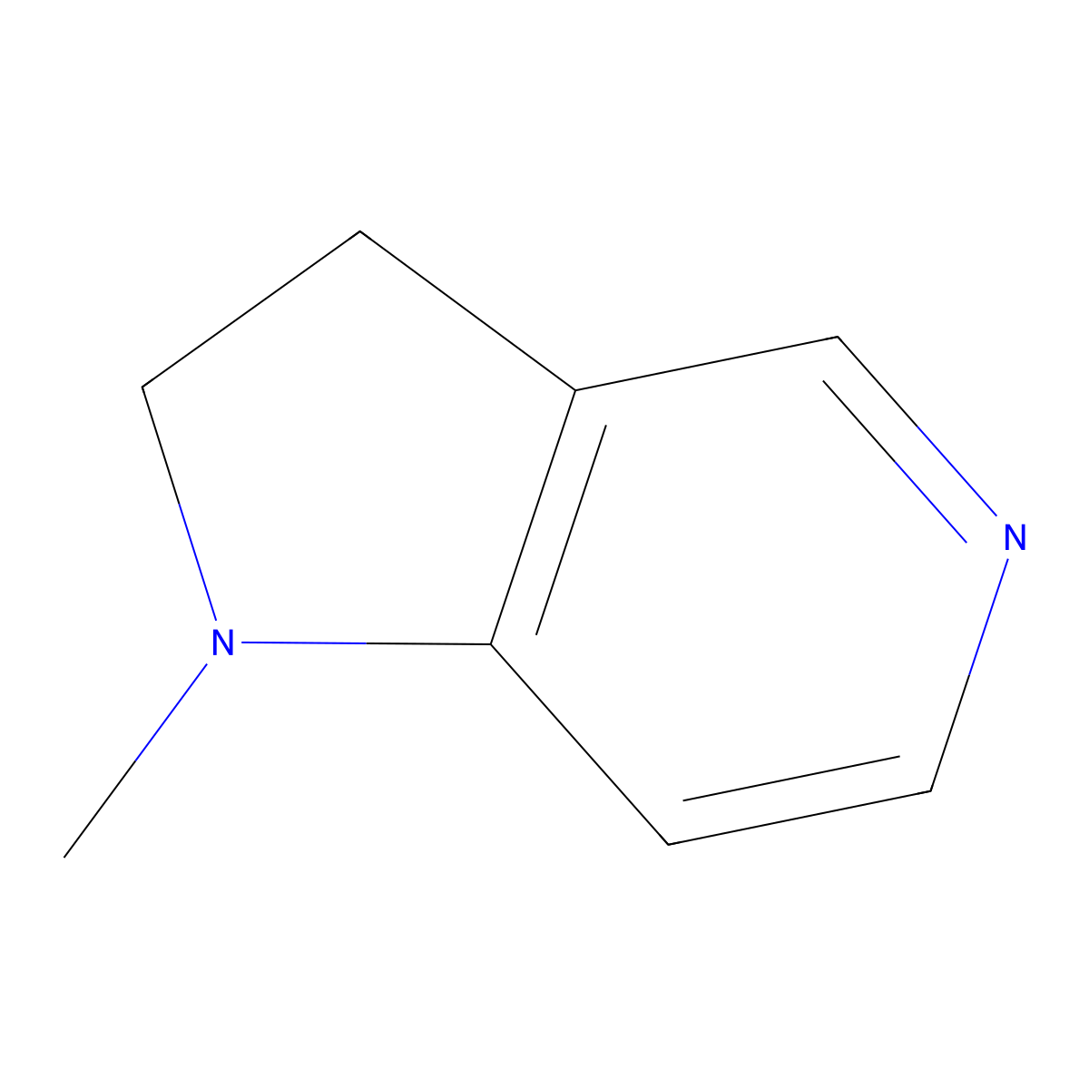 1-methyl-2,3-dihydro-1H-pyrrolo[3,2-c]pyridine molecular structure, CAS 219834-79-4