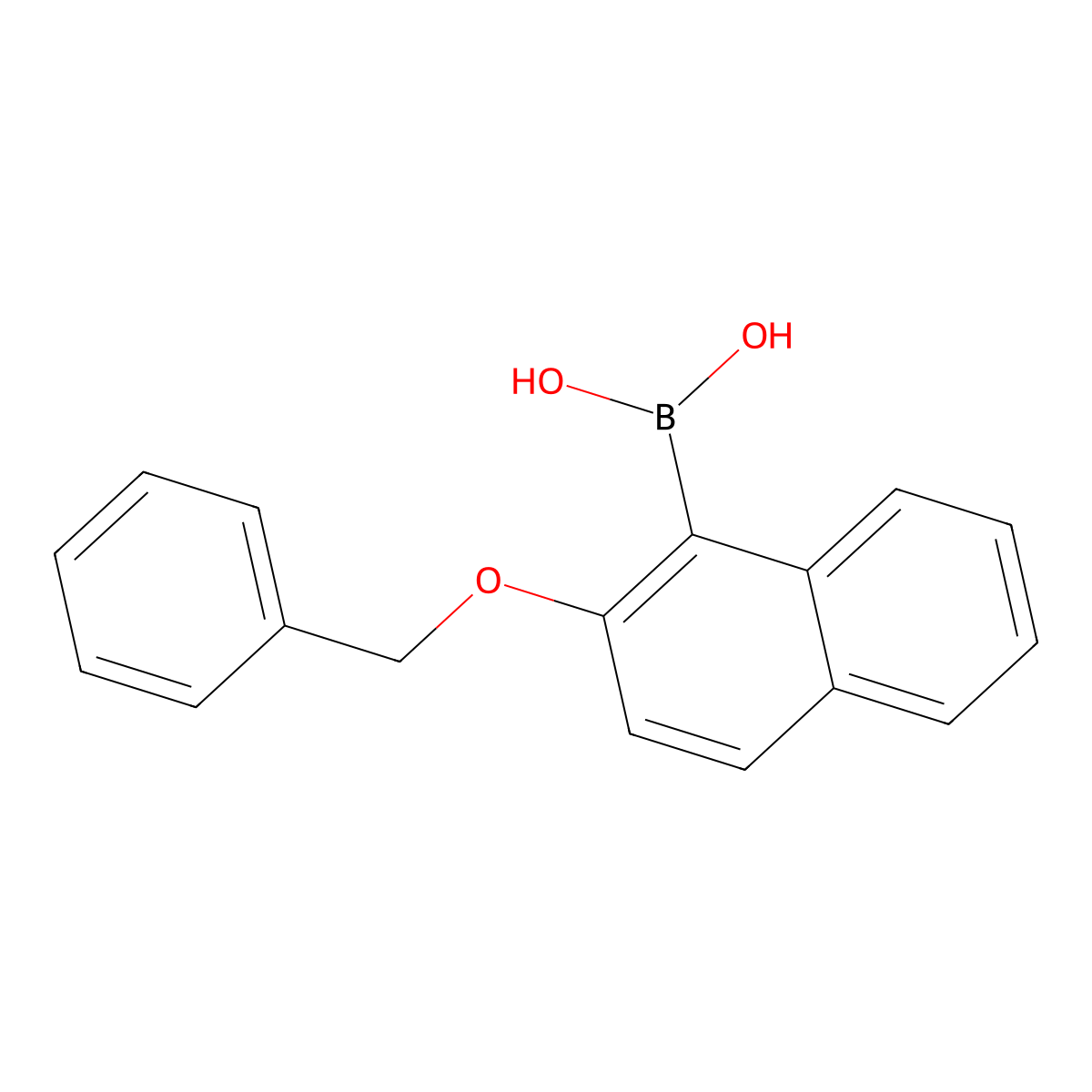 (2-(Benzyloxy)naphthalen-1-yl)boronic acid molecular structure, CAS 219834-96-5
