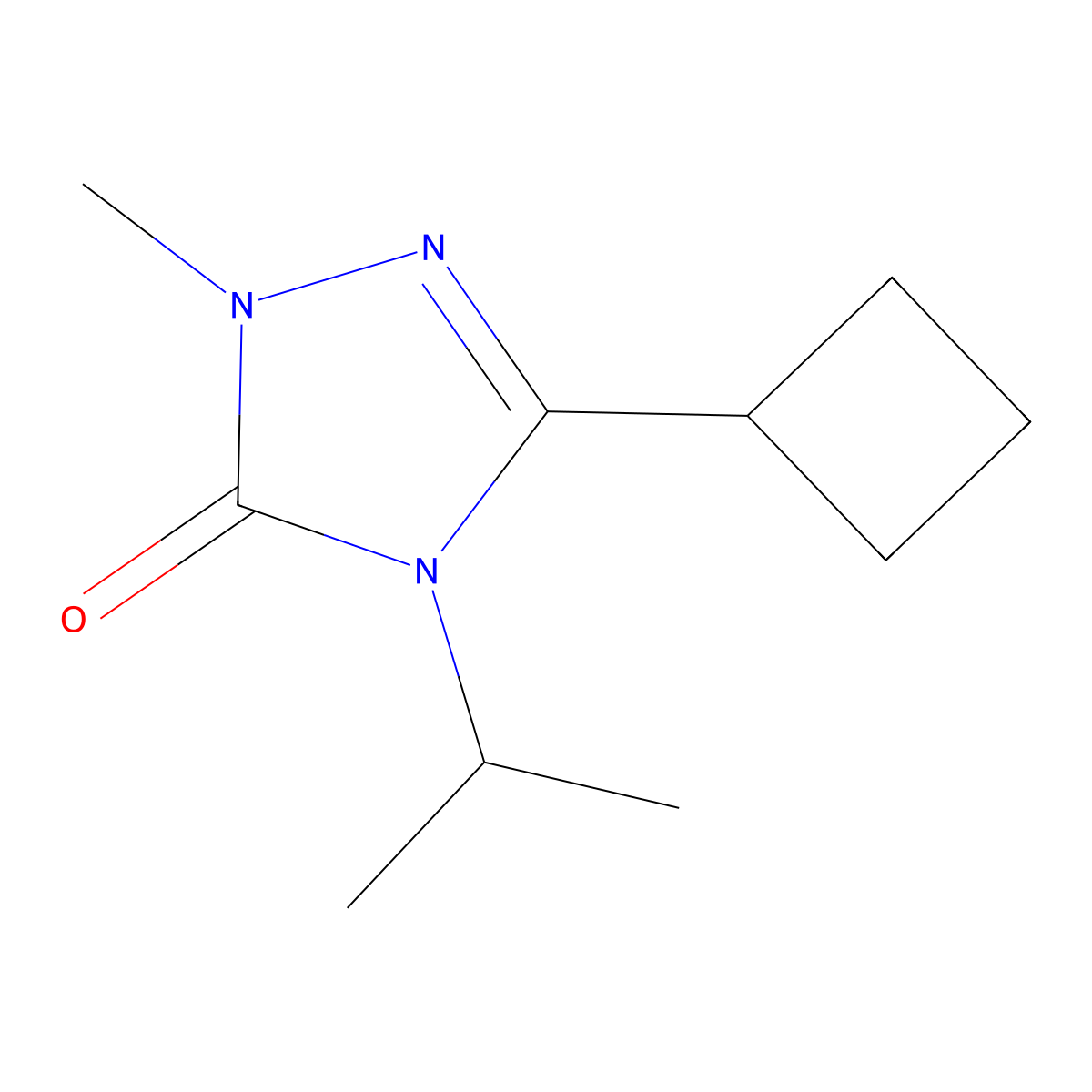 3-cyclobutyl-1-methyl-4-(propan-2-yl)-4,5-dihydro-1H-1,2,4-triazol-5-one molecular structure, CAS 2198367-44-9
