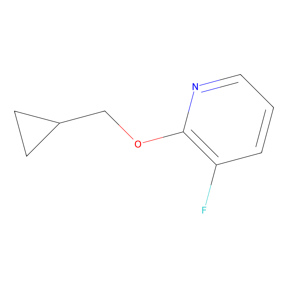 2-(Cyclopropylmethoxy)-3-fluoropyridine molecular structure, CAS 2198369-52-5