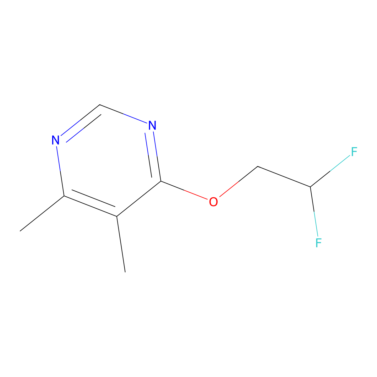 4-(2,2-Difluoroethoxy)-5,6-dimethylpyrimidine molecular structure, CAS 2198369-63-8