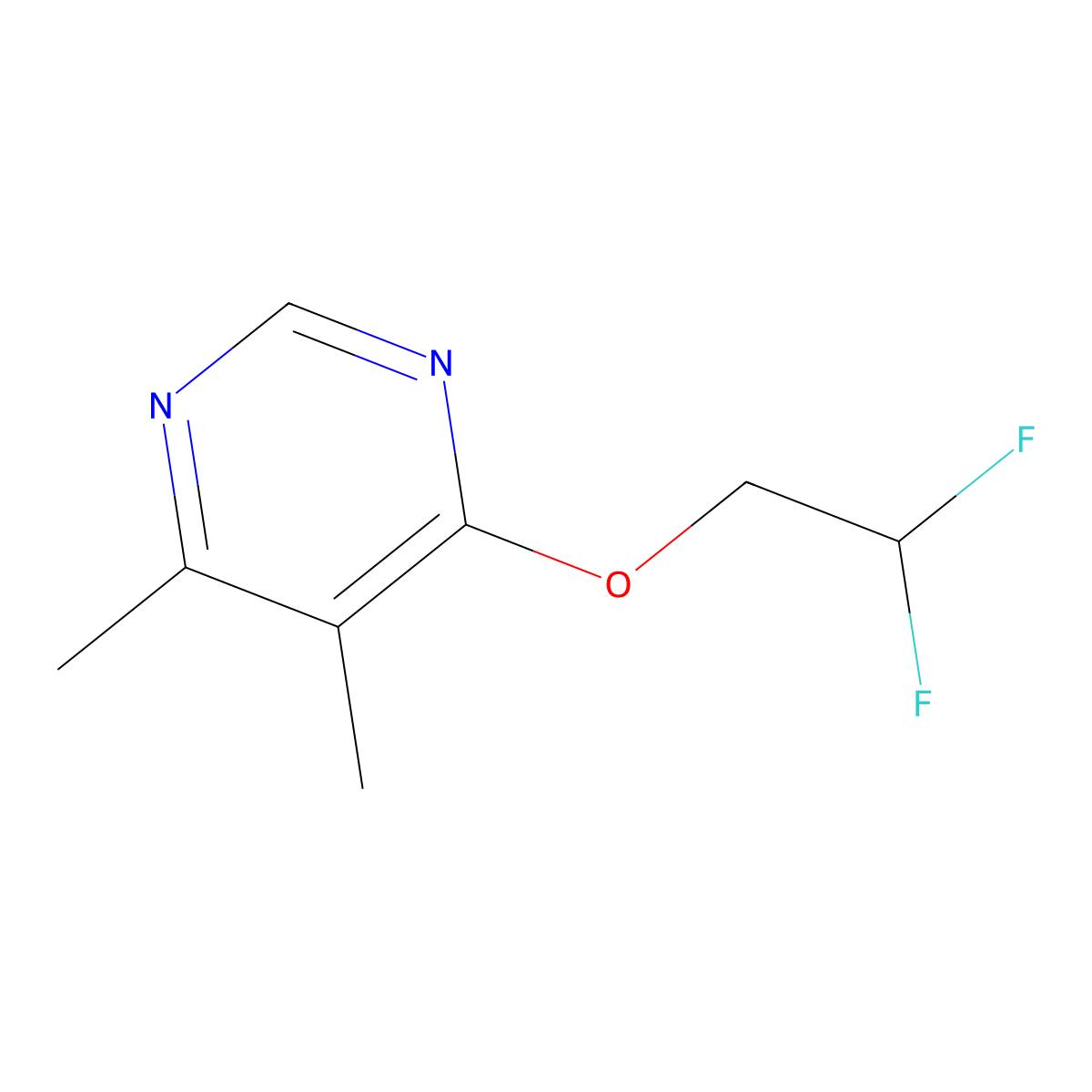 4-(2,2-Difluoroethoxy)-5,6-dimethylpyrimidine molecular structure, CAS 2198369-63-8