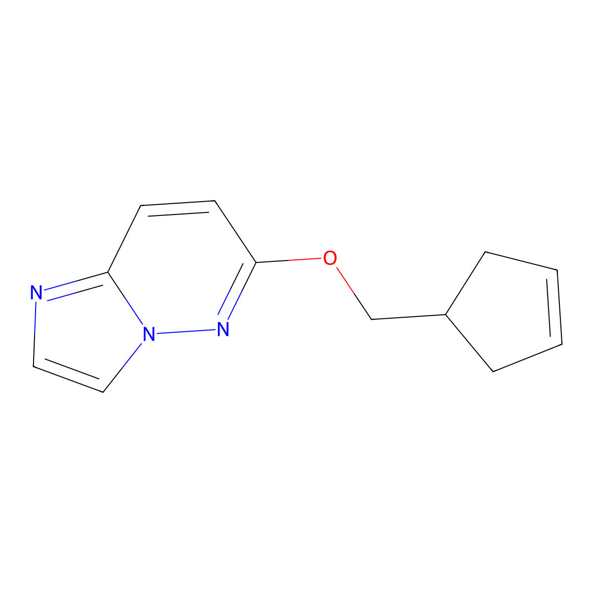 6-[(Cyclopent-3-en-1-yl)methoxy]imidazo[1,2-b]pyridazine molecular structure, CAS 2198372-89-1