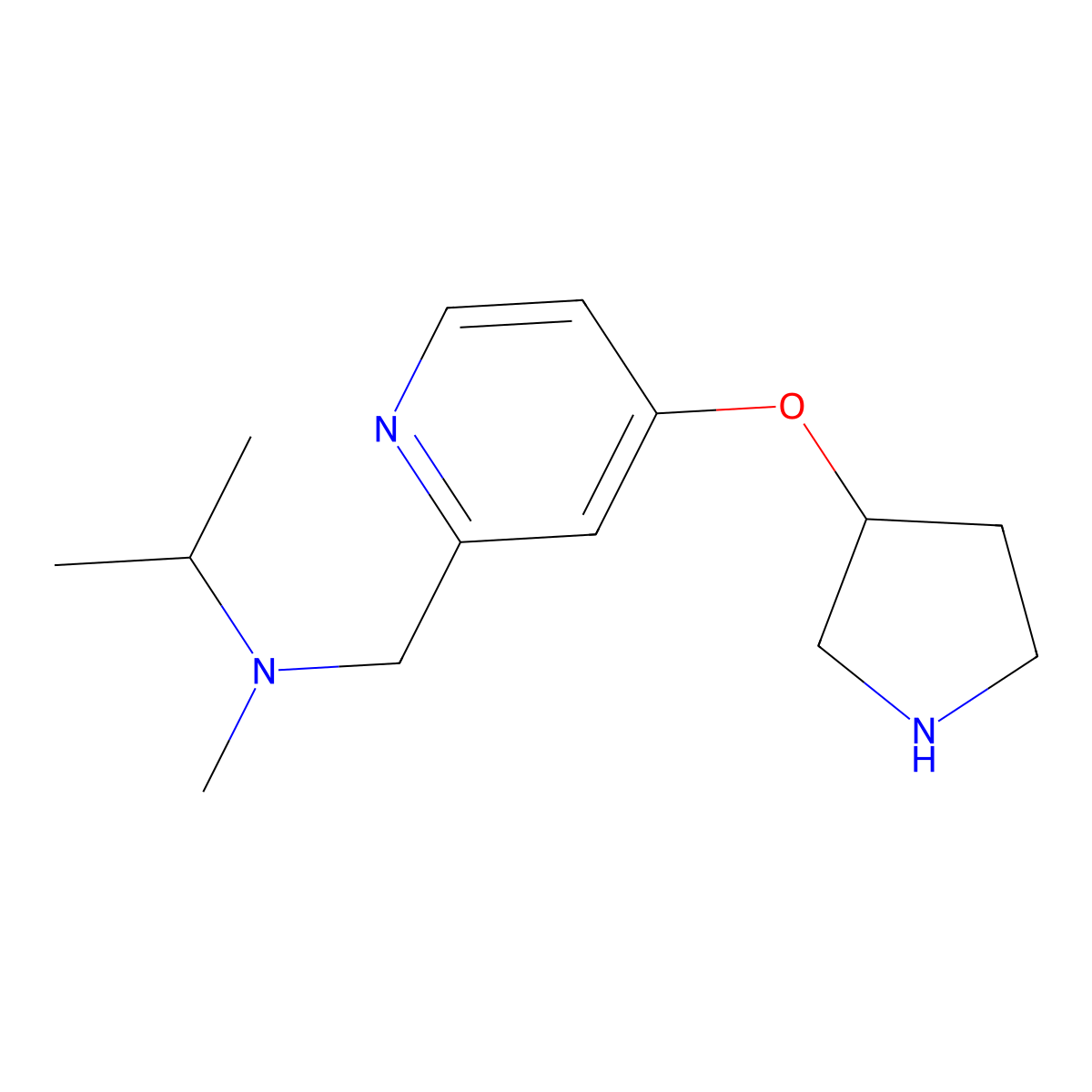 Methyl(propan-2-yl){[4-(pyrrolidin-3-yloxy)pyridin-2-yl]methyl}amine molecular structure, CAS 2198399-86-7