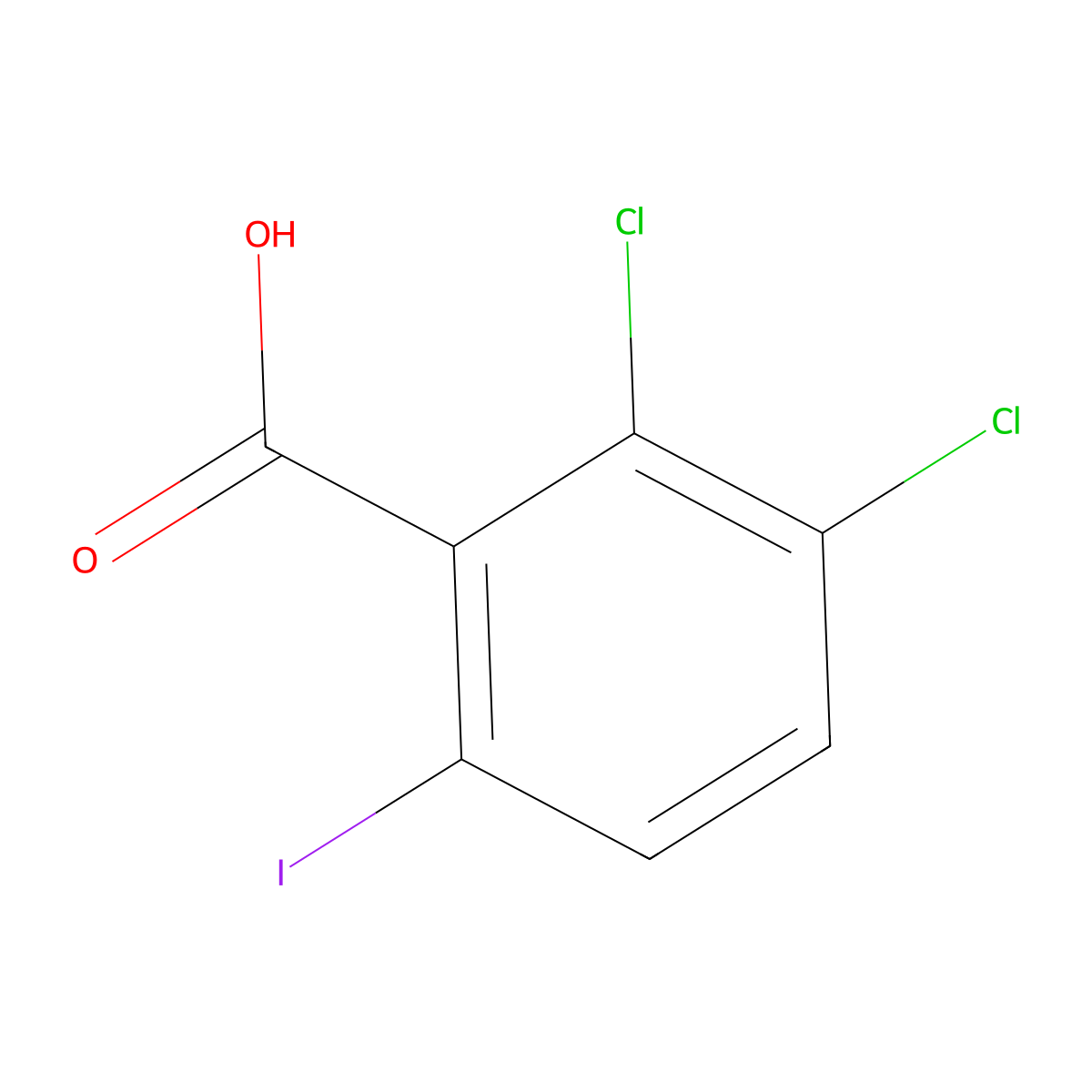 2,3-Dichloro-6-iodobenzoic acid molecular structure, CAS 219841-88-0