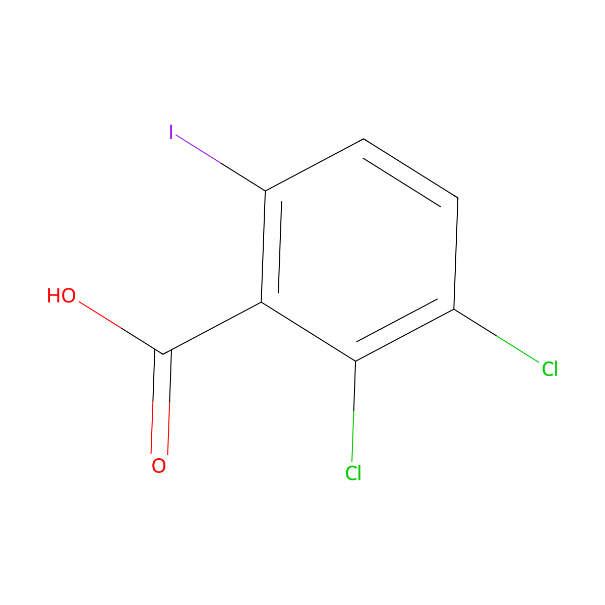 2,3-Dichloro-6-iodobenzoic acid molecular structure, CAS 219841-88-0