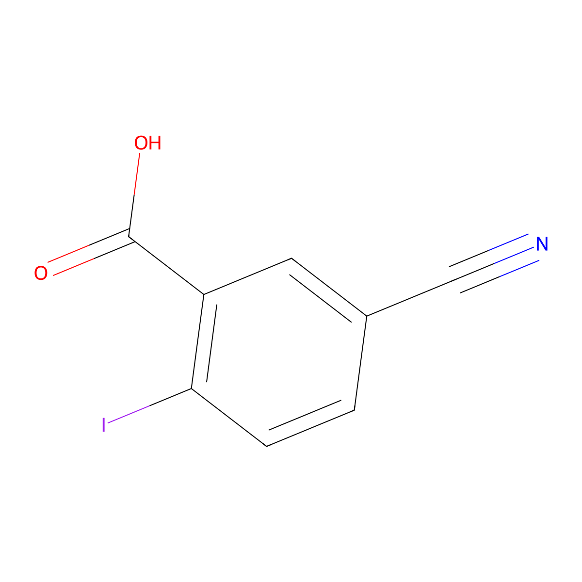 5-Cyano-2-iodobenzoic acid molecular structure, CAS 219841-92-6