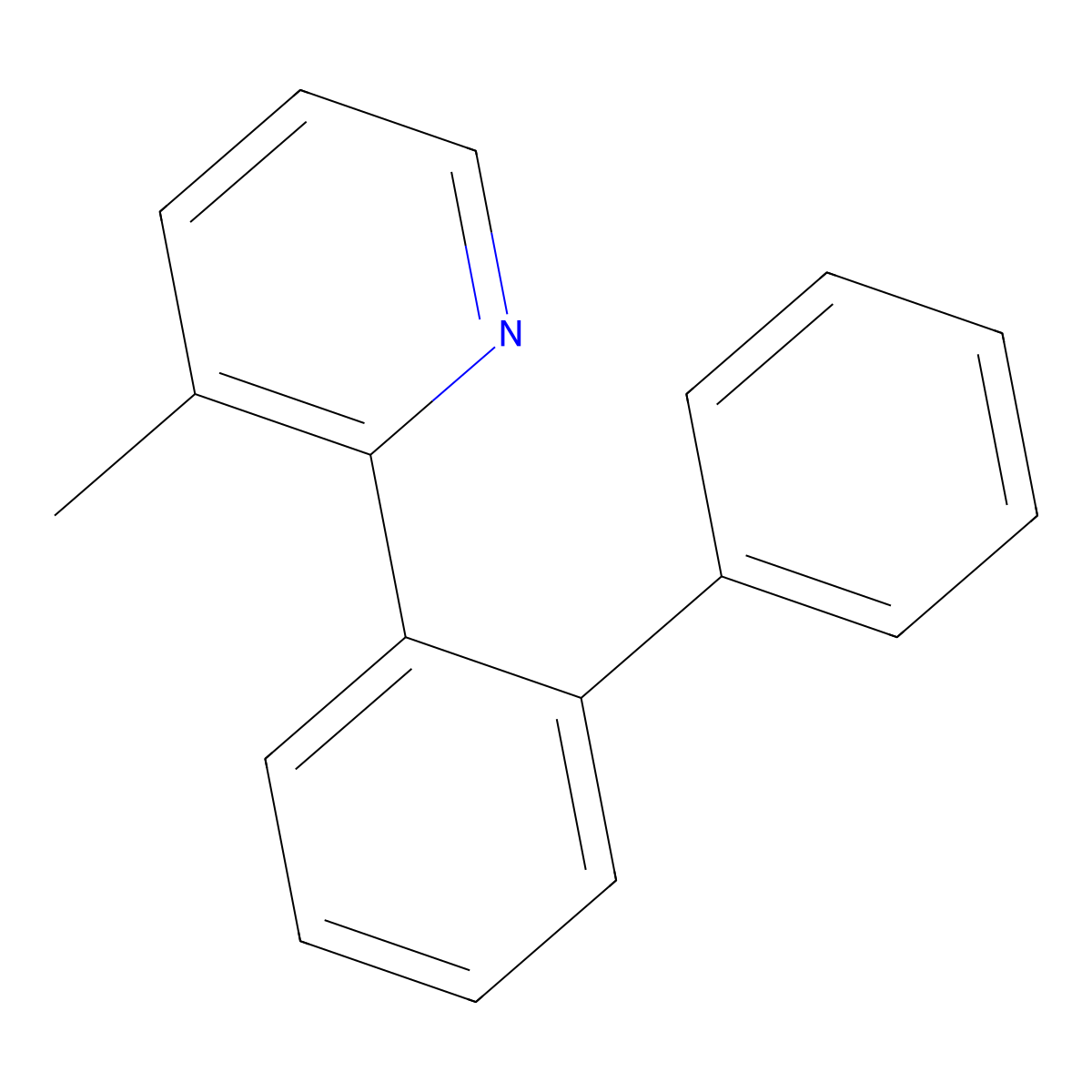 Pyridine, 2-[1,1'-biphenyl]-2-yl-3-methyl- molecular structure, CAS 219843-54-6