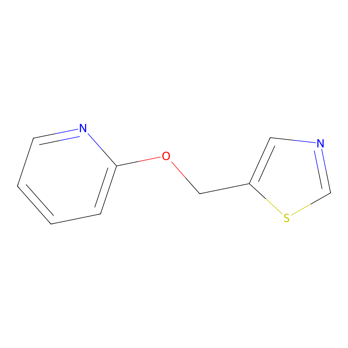 2-[(1,3-Thiazol-5-yl)methoxy]pyridine molecular structure, CAS 2198439-55-1
