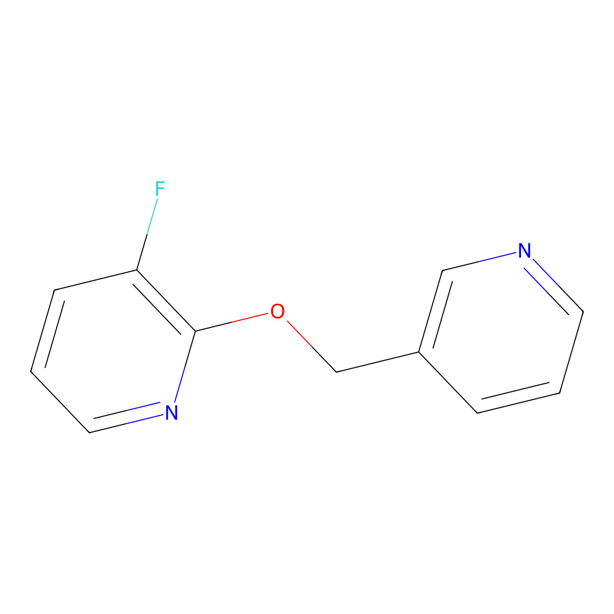 3-Fluoro-2-[(pyridin-3-yl)methoxy]pyridine molecular structure, CAS 2198440-54-7