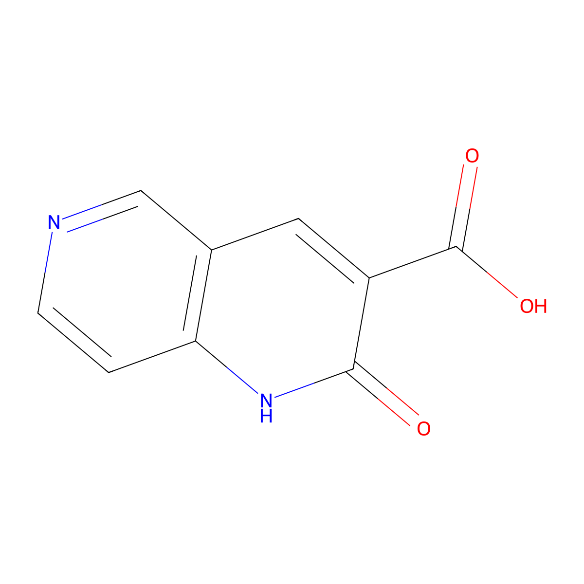 2-Oxo-1,2-dihydro-1,6-naphthyridine-3-carboxylic acid molecular structure, CAS 219849-79-3