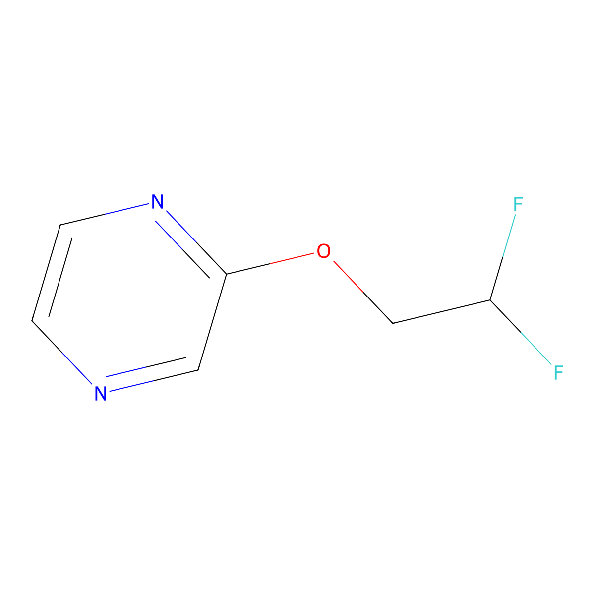 2-(2,2-Difluoroethoxy)pyrazine molecular structure, CAS 2198503-31-8