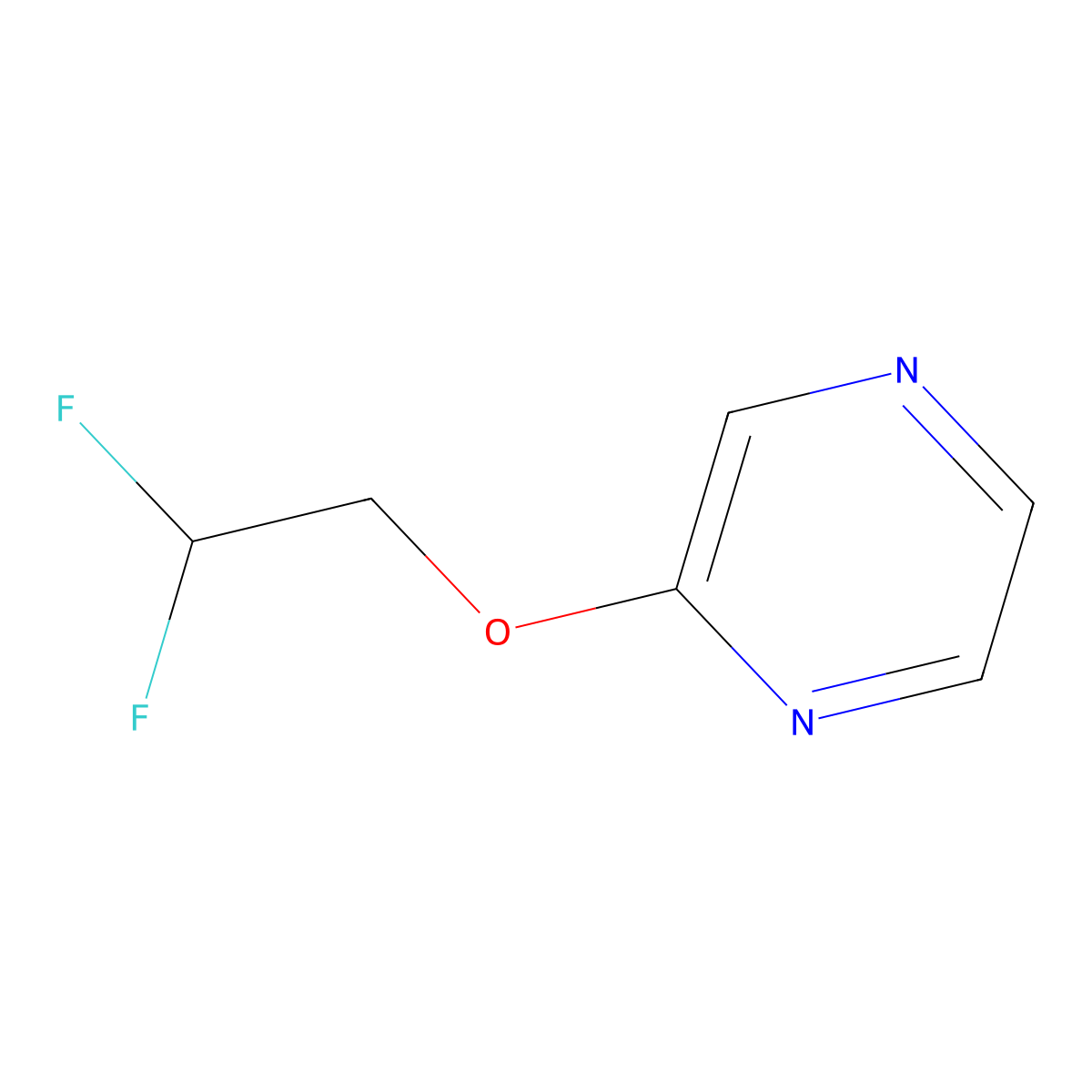 2-(2,2-Difluoroethoxy)pyrazine molecular structure, CAS 2198503-31-8