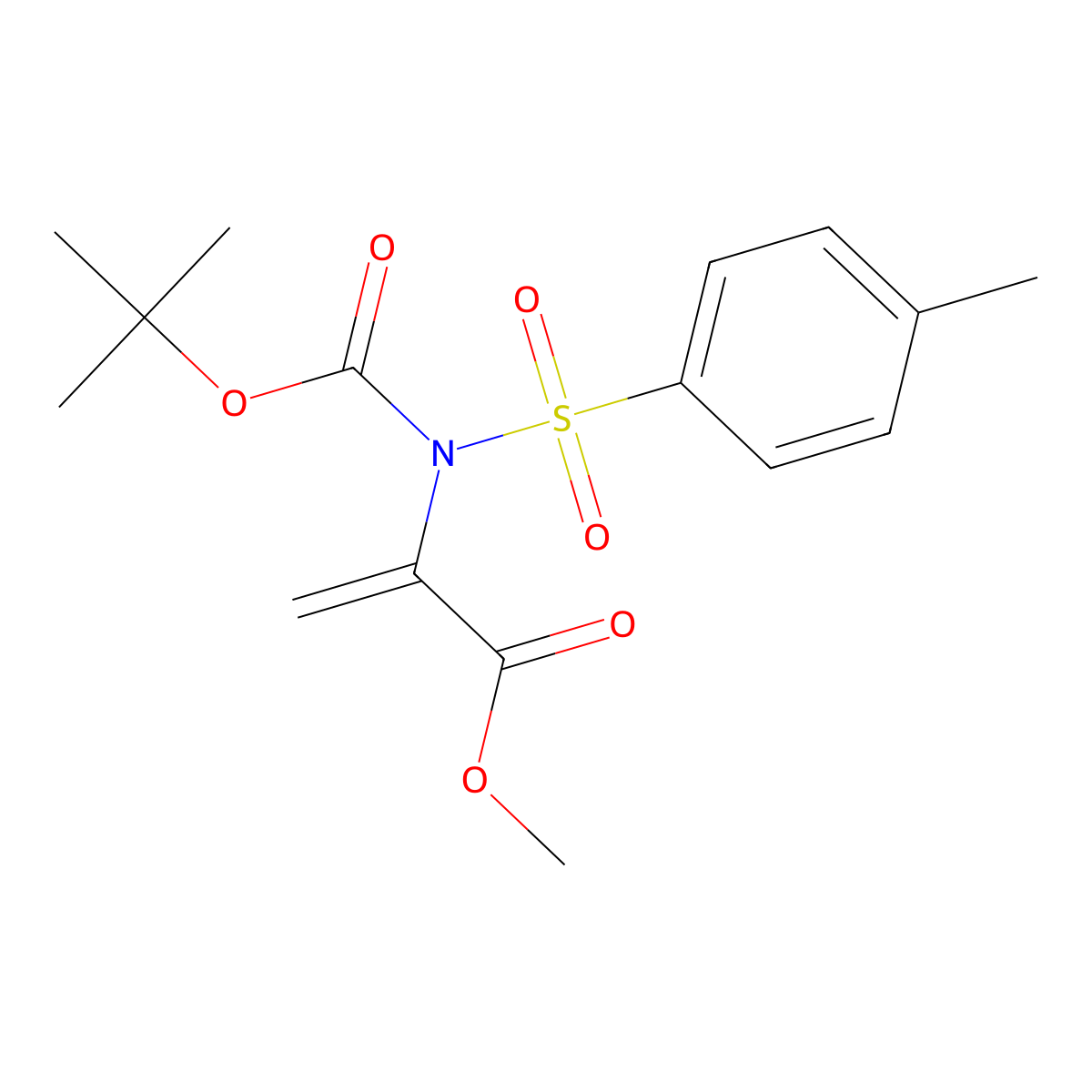Methyl 2-(N-(tert-butoxycarbonyl)-4-MethylphenylsulfonaMido)acrylate molecular structure, CAS 219851-87-3