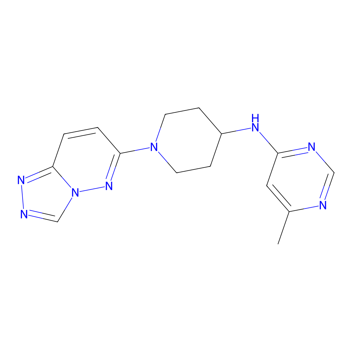 6-methyl-N-(1-{[1,2,4]triazolo[4,3-b]pyridazin-6-yl}piperidin-4-yl)pyrimidin-4-amine molecular structure, CAS 2198542-54-8
