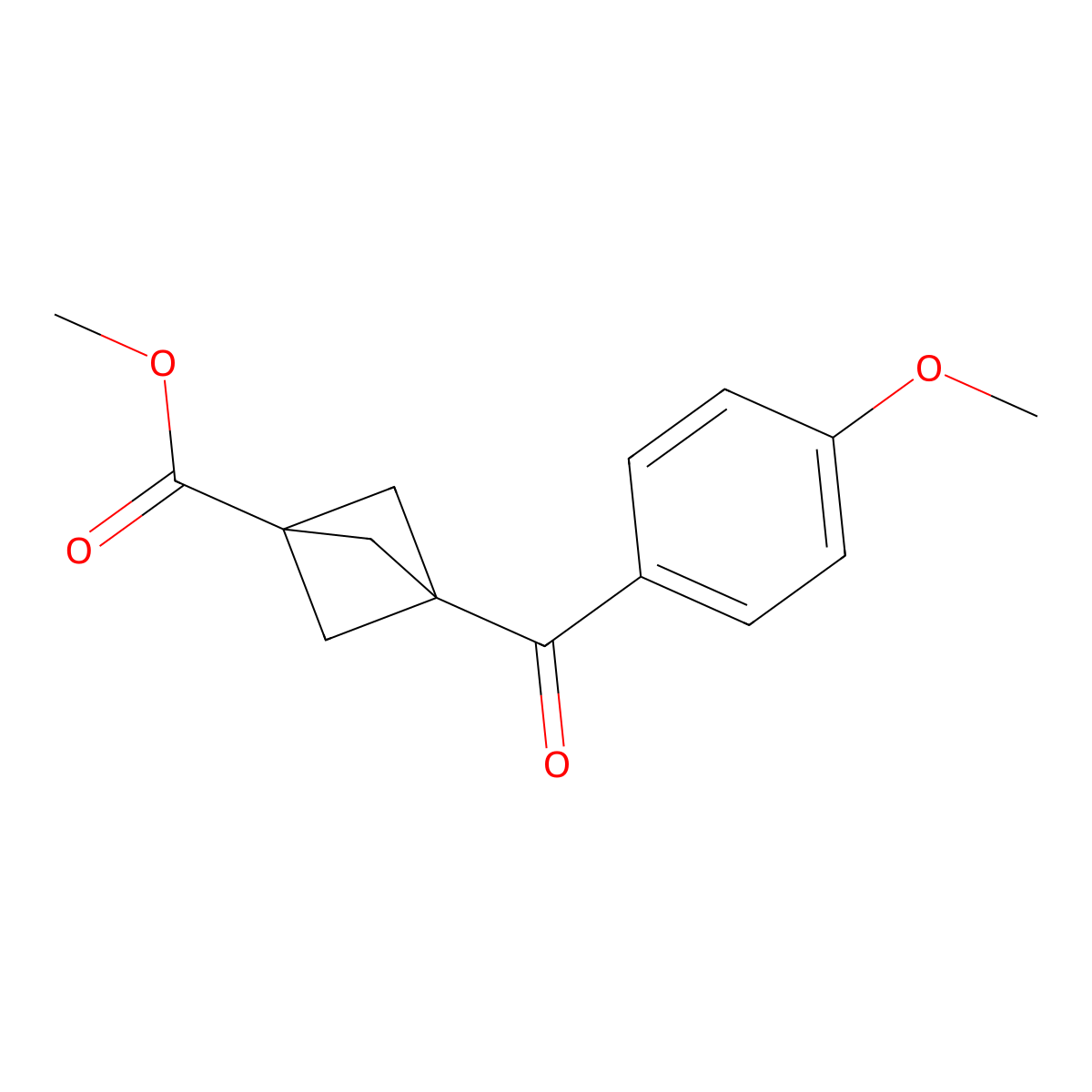 Methyl 3-(4-methoxybenzoyl)bicyclo[1.1.1]pentane-1-carboxylate molecular structure, CAS 2198585-47-4