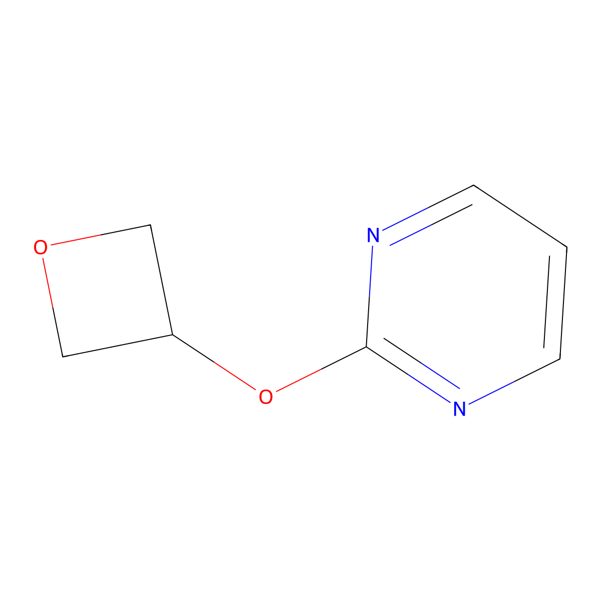 2-(Oxetan-3-yloxy)pyrimidine molecular structure, CAS 2198592-40-2