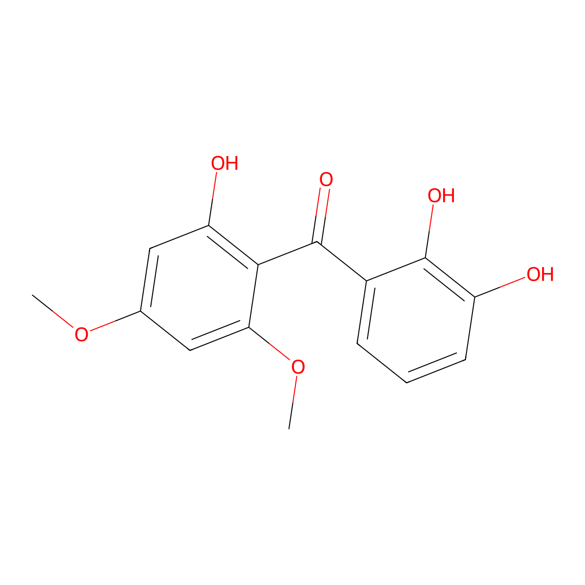 2,2',3'-Trihydroxy-4,6-dimethoxybenzophenone molecular structure, CAS 219861-73-1