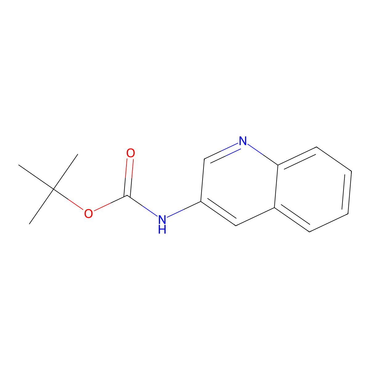 Tert-butyl N-(quinolin-3-YL)carbamate molecular structure, CAS 219862-13-2
