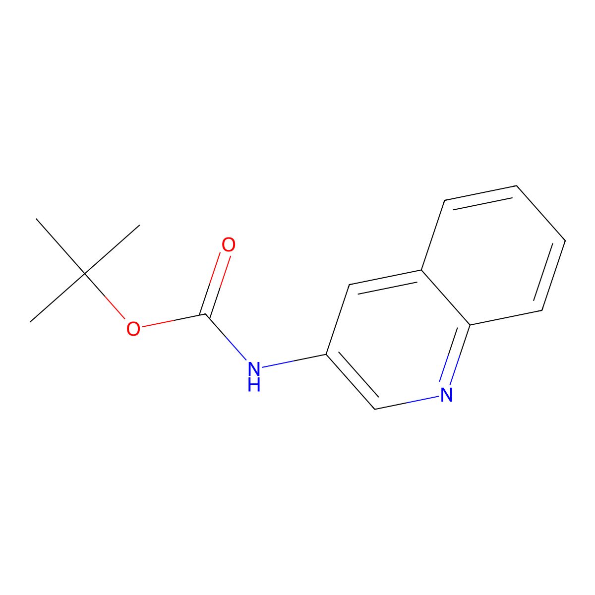 Tert-butyl N-(quinolin-3-YL)carbamate molecular structure, CAS 219862-13-2