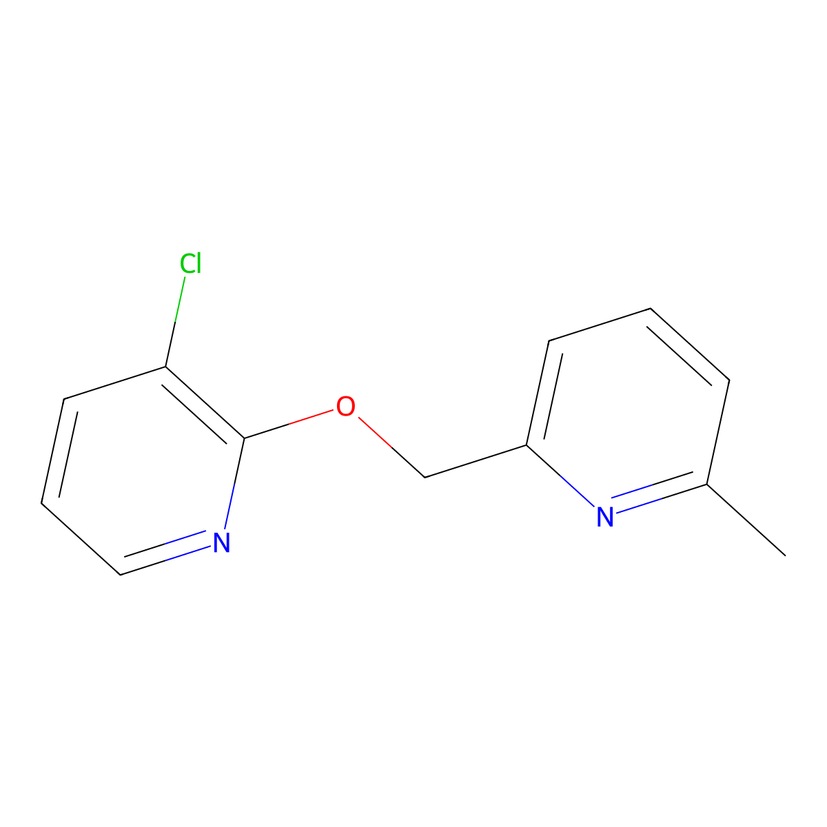 2-{[(3-Chloropyridin-2-yl)oxy]methyl}-6-methylpyridine molecular structure, CAS 2198644-46-9