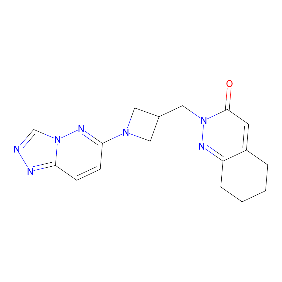 2-[(1-{[1,2,4]Triazolo[4,3-b]pyridazin-6-yl}azetidin-3-yl)methyl]-2,3,5,6,7,8-hexahydrocinnolin-3-one molecular structure, CAS 2198645-65-5