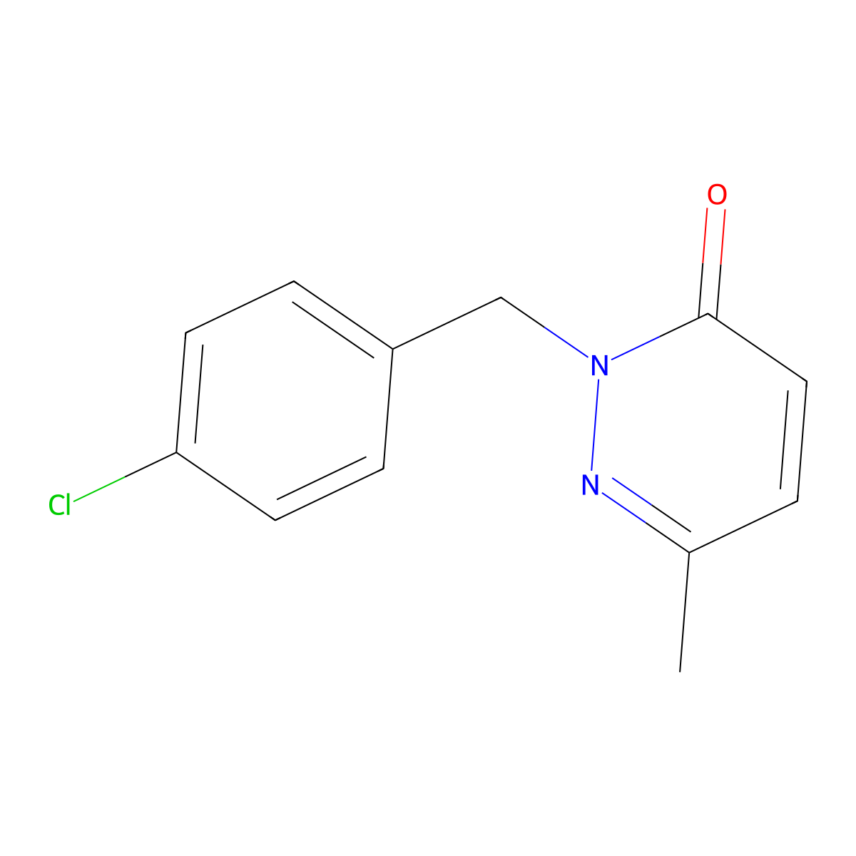 2-[(4-Chlorophenyl)methyl]-6-methylpyridazin-3-one molecular structure, CAS 219865-62-0