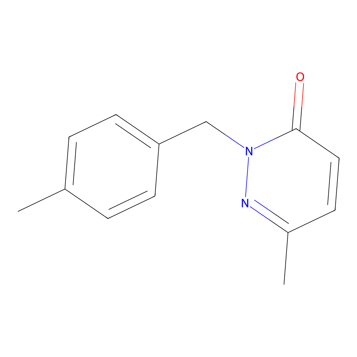 6-Methyl-2-[(4-methylphenyl)methyl]pyridazin-3-one molecular structure, CAS 219865-70-0