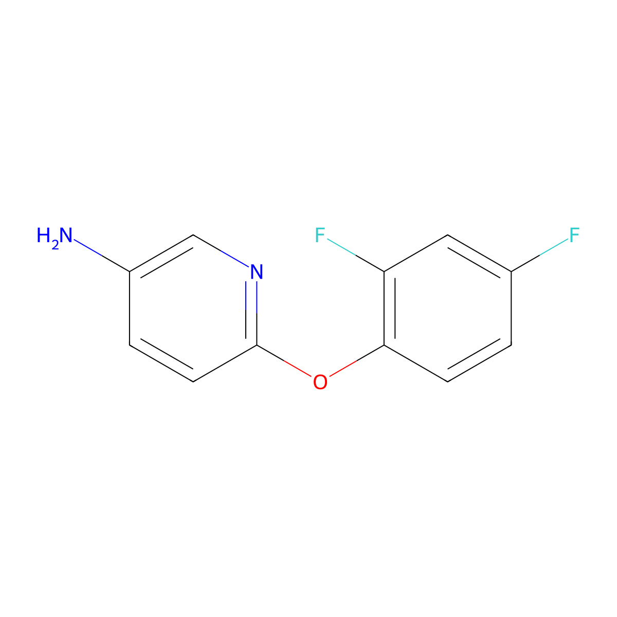 6-(2,4-Difluorophenoxy)pyridin-3-amine molecular structure, CAS 219865-86-8