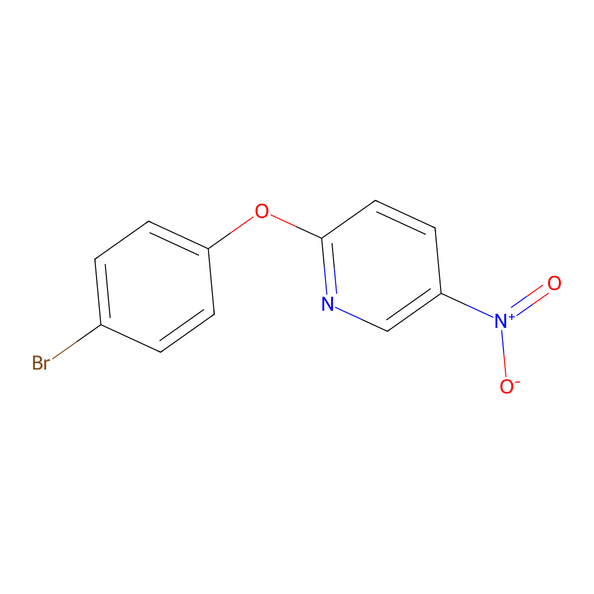 2-(4-Bromophenoxy)-5-nitropyridine molecular structure, CAS 219865-88-0