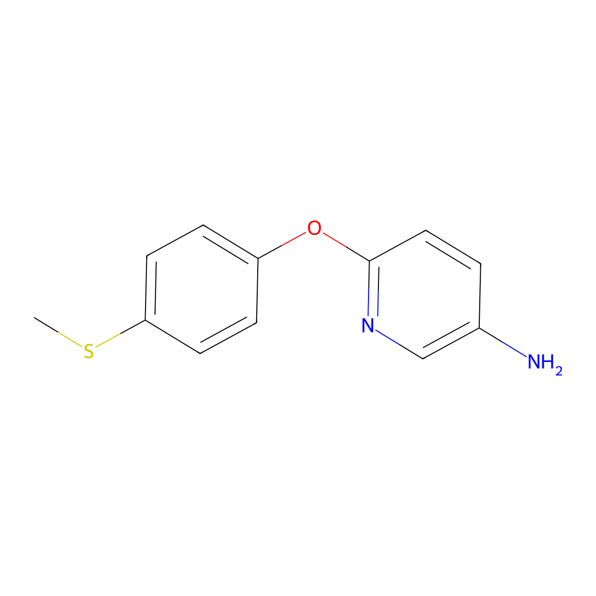 6-[4-(Methylsulfanyl)phenoxy]pyridin-3-amine molecular structure, CAS 219865-95-9