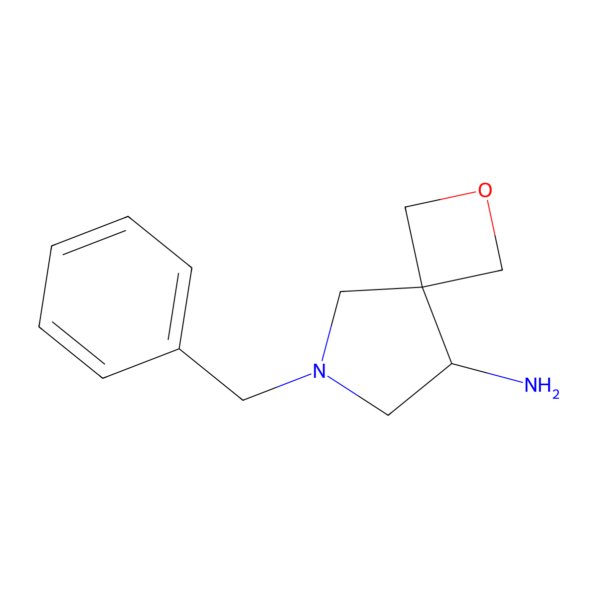 6-Benzyl-2-oxa-6-azaspiro[3.4]octan-8-amine molecular structure, CAS 219869-44-0