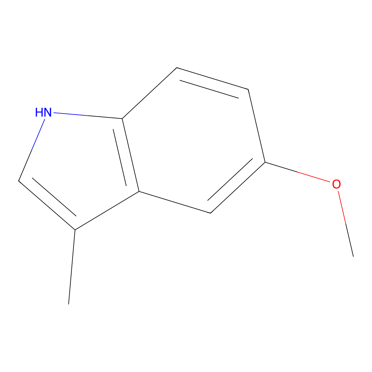 5-methoxy-3-methyl-1H-indole molecular structure, CAS 21987-25-7