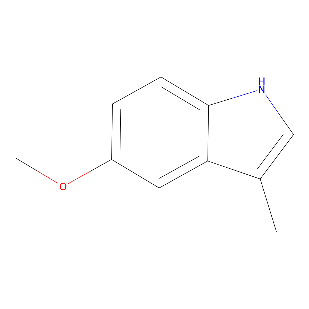 5-methoxy-3-methyl-1H-indole molecular structure, CAS 21987-25-7