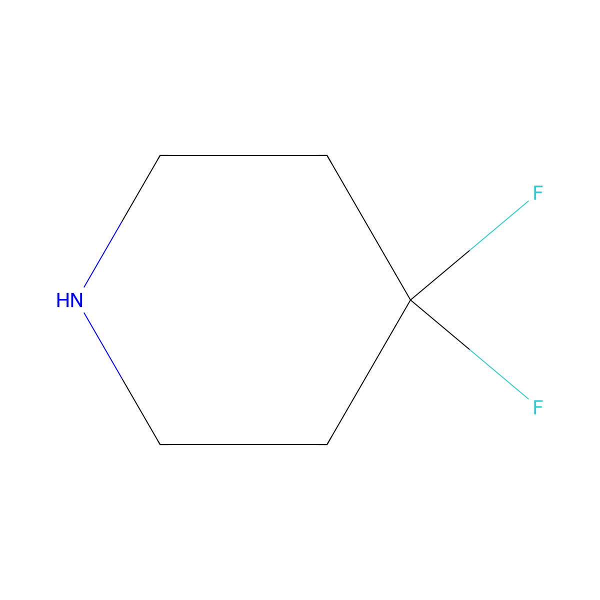 4,4-Difluoropiperidine molecular structure, CAS 21987-29-1