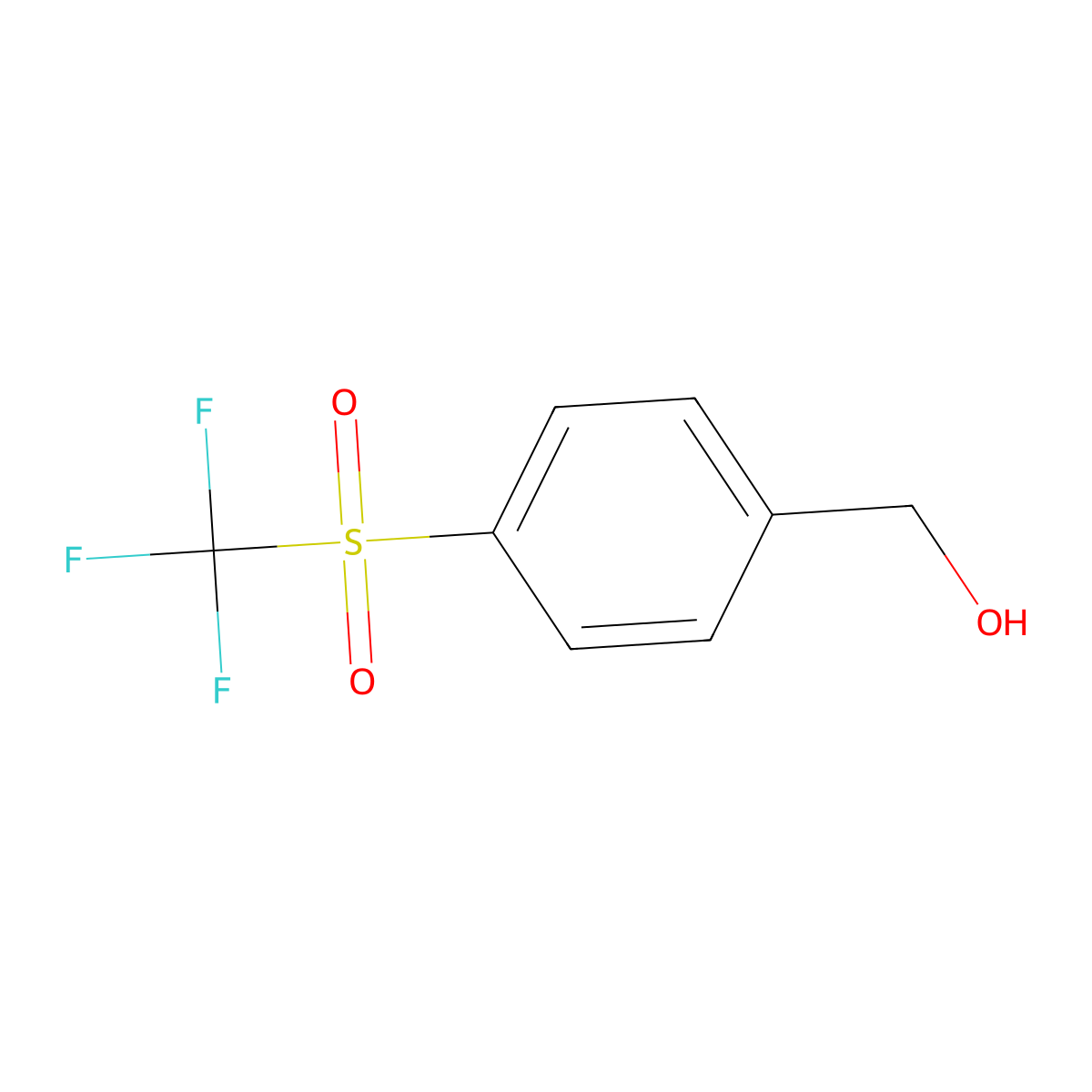 4-(Trifluoromethylsulfonyl)benzyl alcohol molecular structure, CAS 219872-98-7