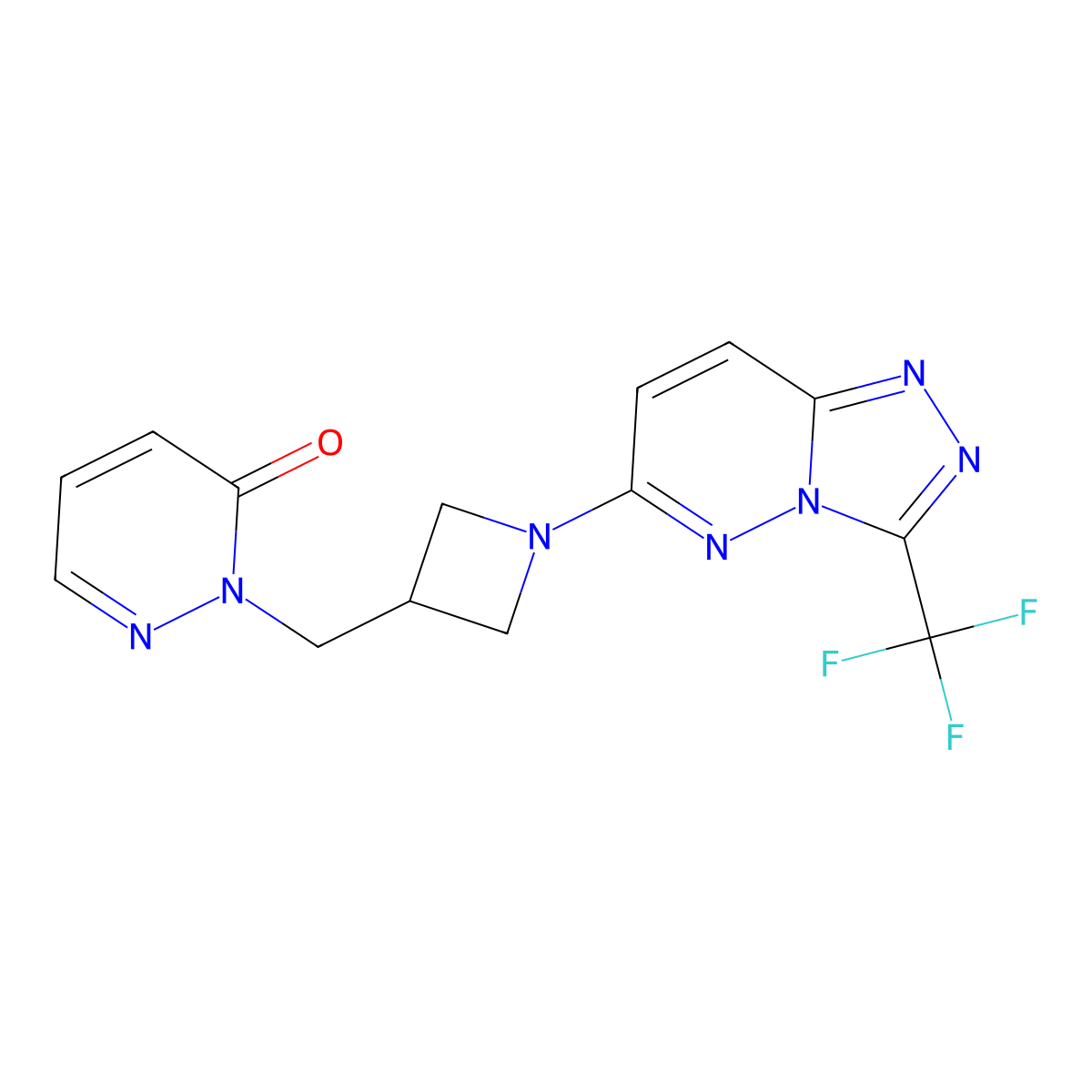 2-({1-[3-(Trifluoromethyl)-[1,2,4]triazolo[4,3-b]pyridazin-6-yl]azetidin-3-yl}methyl)-2,3-dihydropyridazin-3-one molecular structure, CAS 2198749-73-2