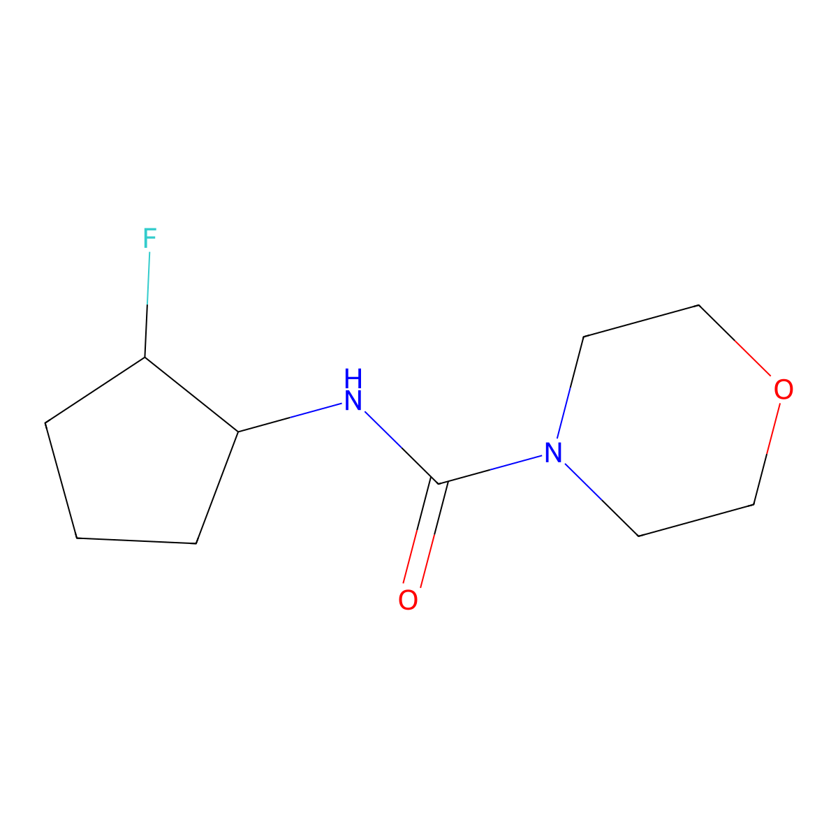 N-(2-fluorocyclopentyl)morpholine-4-carboxamide molecular structure, CAS 2198769-73-0