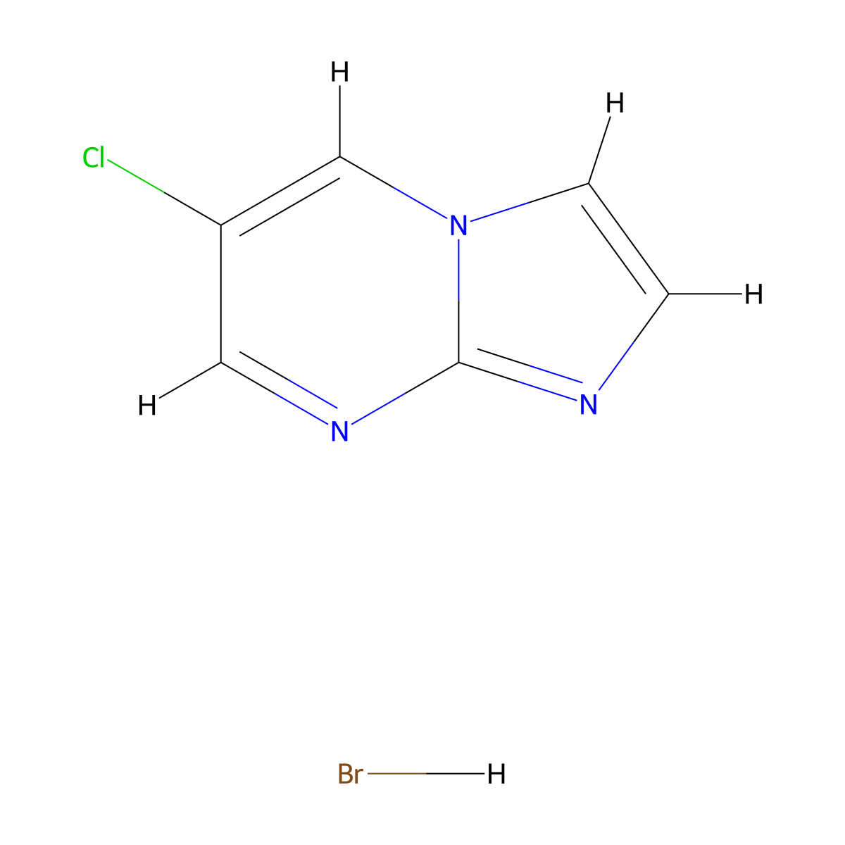6-Chloroimidazo[1,2-a]pyrimidine hydrobromide molecular structure, CAS 2198795-14-9