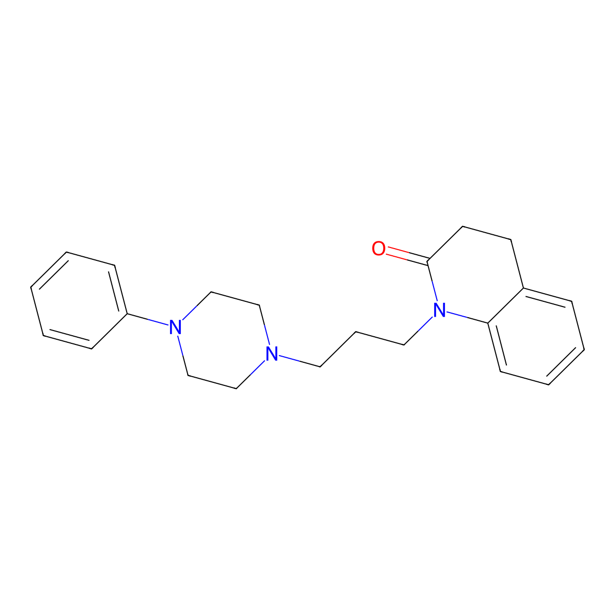 1-(3-(4-phenylpiperazin-1-yl)propyl)-3,4-dihydroquinolin-2(1H)-one molecular structure, CAS 21988-49-8