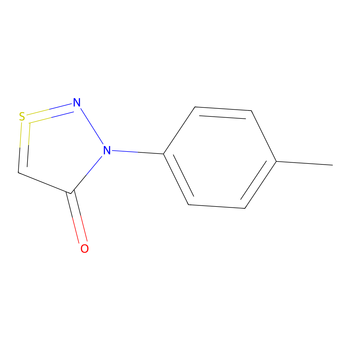 3-(4-Methylphenyl)thiadiazol-3-ium-4-olate molecular structure, CAS 21988-82-9