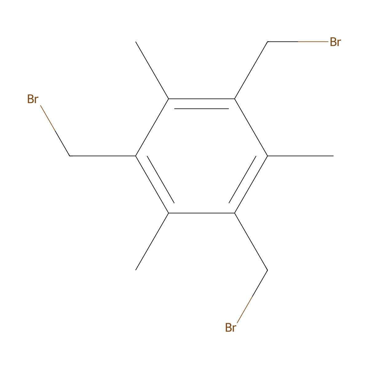 1,3,5-Tris(bromomethyl)-2,4,6-trimethylbenzene molecular structure, CAS 21988-87-4